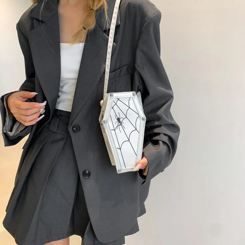 Halloween Coffin-shape Shoulder Bag Ghost Spider - Bellarte Enchanté Halloween Coffin-shape Shoulder Bag Ghost Spider